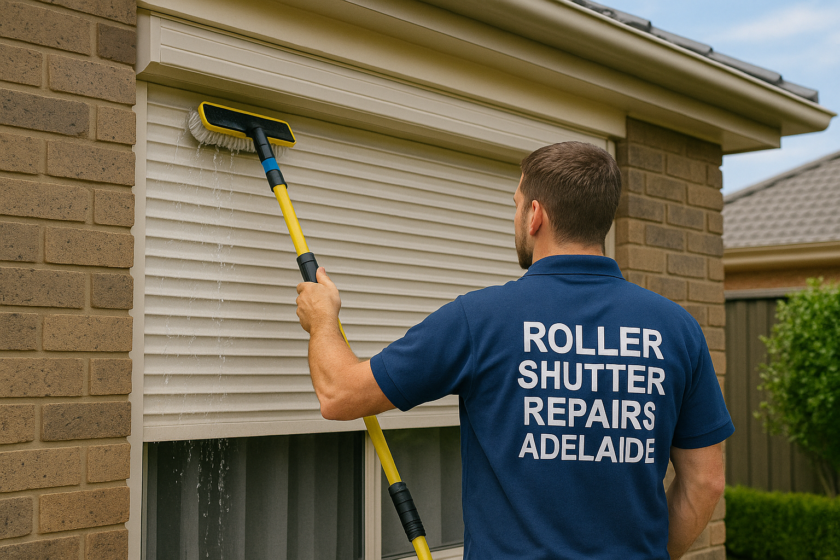 cleaning a roller shutter